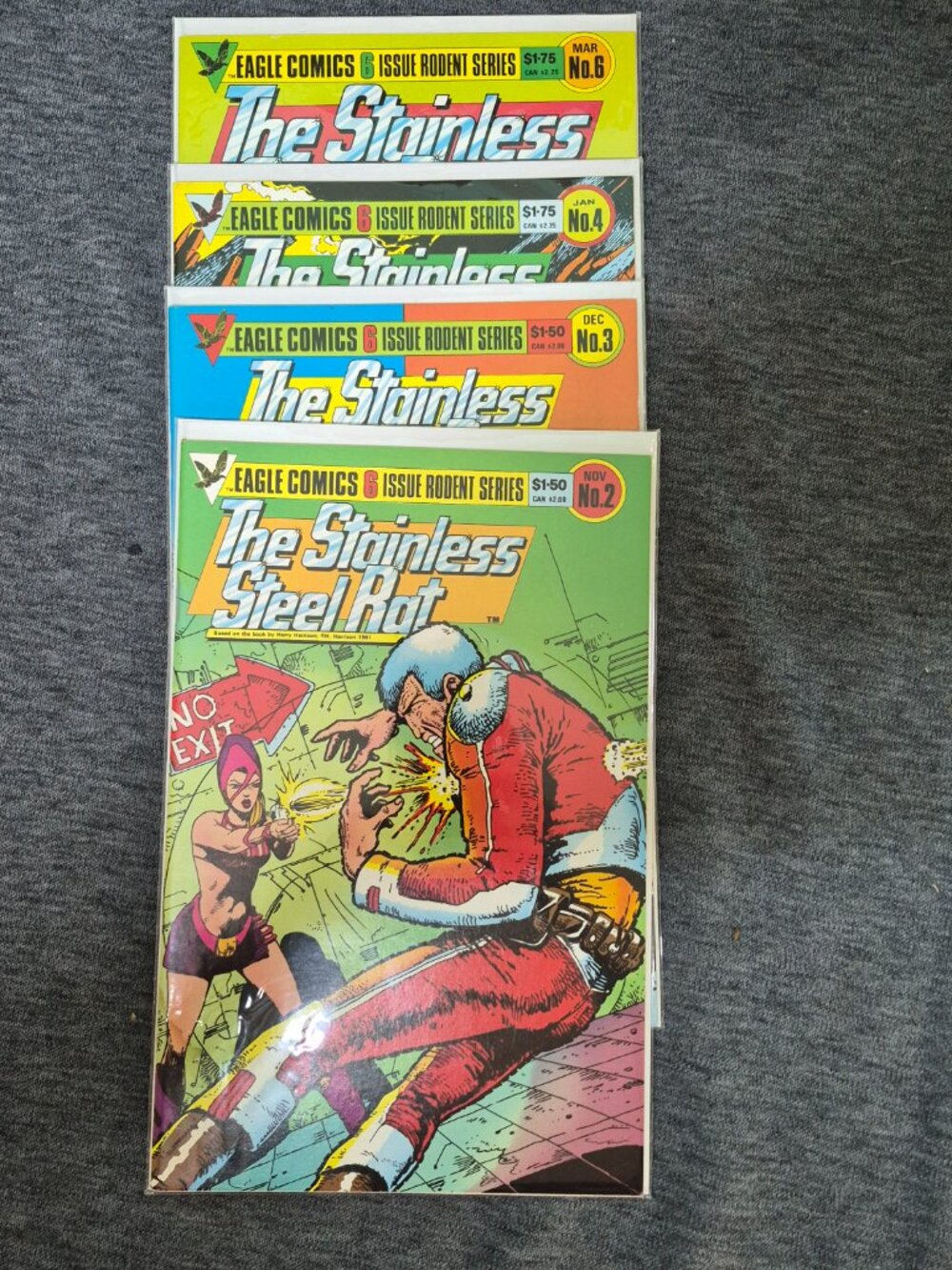 Vintage Eagle Comics The Stainless Steel Rat (1985) Lot  Issues 2, 3, 4, 6 B&B